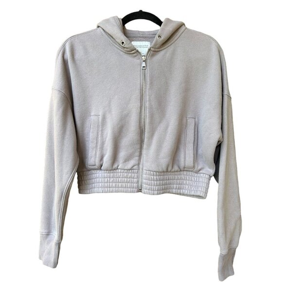 Abercrombie & Fitch XS Soft A&F Max‎ Essentials Crop Hoodie - Picture 1 of 10